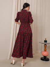 Modely Ditsy Floral Puff Sleeve Shirt Dress